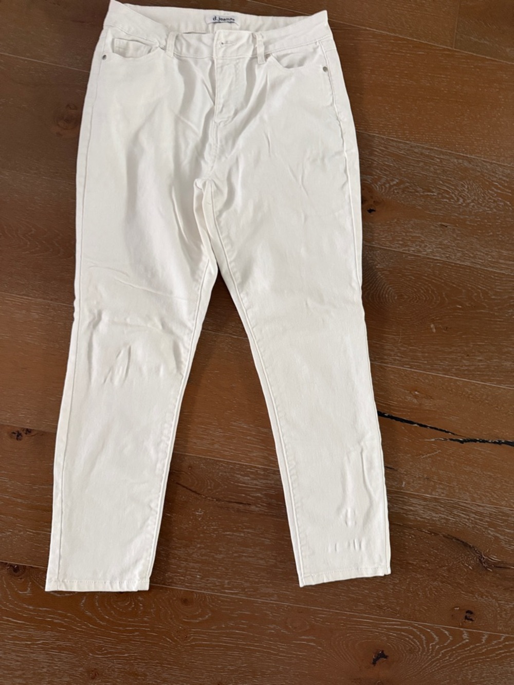 d. jeans White High-Rise Slim Jeans